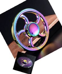 20 Wholesale Metal Fidget SpinneR--Rainbow Anodized Round Wheel