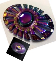 20 Wholesale Metal Fidget SpinneR--Rainbow Metal Oval Shape
