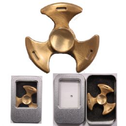 24 Wholesale Metal Fidget Spinner Blade Gold Color