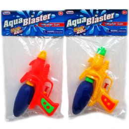 72 of 7.5" Water Gun In Poly Bag W/header, 3 Assrt Clrs