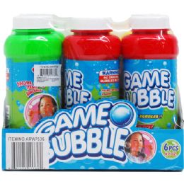 36 Pieces 5.5" 8 Oz Bubble Solution In 6pc Covered Pdq - Bubbles
