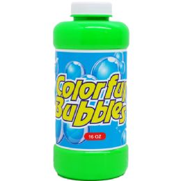 24 Pieces 6.5" 16 Oz Bubble Solution In Plastic Container - Bubbles
