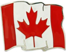 24 Wholesale Canadian Flag Belt Buckle