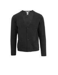 24 of Boy's "v" Neck Cardigan Sweaters In Black Sizes 4-7