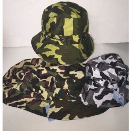 72 Wholesale Assorted Camo Bucket Hats