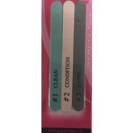 48 Pieces 3 Piece Nail Files Set - Manicure and Pedicure Items