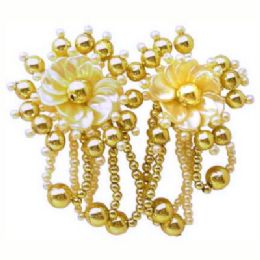 36 Wholesale Clip Earring Gold Tone Clip Earring With Pearl Look