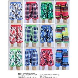 72 Wholesale Men's Swimming Shorts W/mesh Lining And Pockets