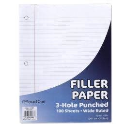 48 Wholesale Filler Paper - Wide Ruled 100 Sheets