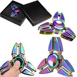 12 Wholesale Metal Iridescent Hand Spinners
