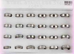 120 Wholesale Stainless Steel Spinner Ring Assorted Size