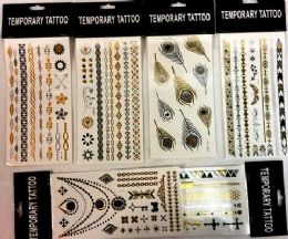 60 Pieces Wholesale Temporary Tattoo - Tattoos and Stickers