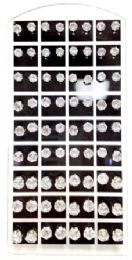 180 Wholesale Clear Round Stud Earring Display