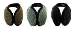 48 Bulk Earmuffs With A Band That Goes Behind The Head With A Furry Diamond Design