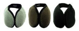 48 Pieces Earmuffs With A Band That Goes Behind The Head With A Diamond Shaped Design Print In Assorted Colors - Ear Warmers