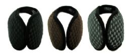 48 Wholesale Earmuffs With A Band That Goes Behind The Head With An X Shaped Design Print