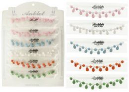 72 Wholesale Beaded Anklet With Rhinestone Accents