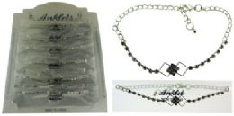 72 Bulk SilveR-Tone Chain With Round And Interlocking Diamond Shaped Crystal Accents