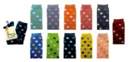 48 Pairs Assorted Colored Thigh High Socks With Small Star Designs Throughout. - Womens Knee Highs