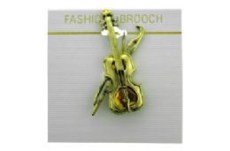 60 Wholesale Violin Brooch Pin