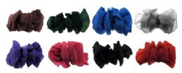 72 Pieces Assorted Color Fabric Bow Barrettes - Hair Accessories