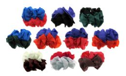 72 Pieces Assorted Color Ruffled Nylon - Hair Accessories
