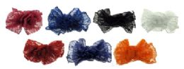 72 Wholesale Assorted Color Barrette Bows