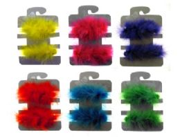 72 Wholesale Assorted Color Feather Hair Barrettes