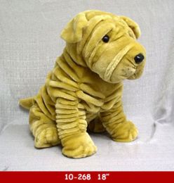 12 Wholesale 18" Plush Dog In Beige Color