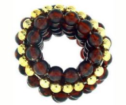 72 Wholesale MultI-Strand Beaded Hair Scrunchie