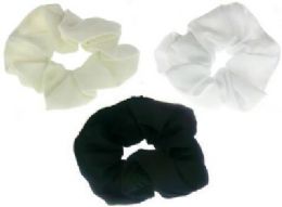 72 Wholesale Assorted Color Nylon Scrunchies
