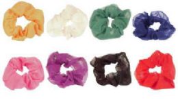 72 Units of Assorted Color Scrunchies - Hair Scrunchies