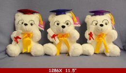 15 Wholesale 11.5" White Graduation Bear