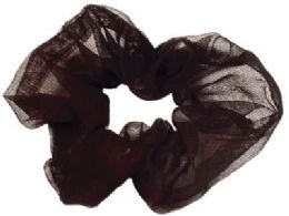 72 Wholesale Black Nylon Scrunchies