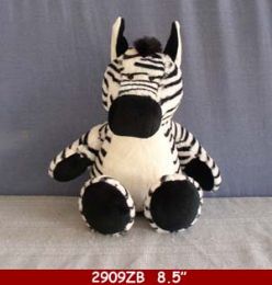 24 Wholesale 8.5" Plush Toy Zebra