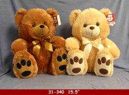 12 Units of 15.5" Soft Sitting Bear - Plush Toys