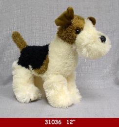 30 Wholesale 12" Plush Fox Terrier Dog