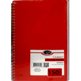 48 Wholesale Spiral Notebook - 3 Subject - College Ruled