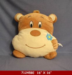 12 Wholesale 16" X 16" Stuffed Bear Pillow