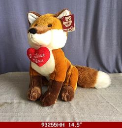18 Wholesale Plush Toy Fox With Love You Heart