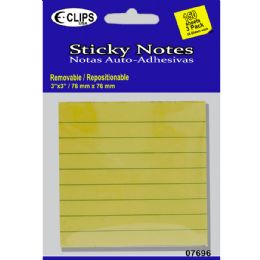48 Wholesale 3 Pack Sticky Notes, 50 Sheets Each