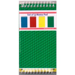 48 Units of 3 Pack Poly Memo Pads, 80 Sheets - Dry Erase