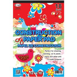 48 Packs Construction Paper Pad - 18sheetS- 12" X 18" - Paper