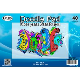 36 Pieces 12" X 18" Doodle Pad - 40 Sheets - Sketch, Tracing, Drawing & Doodle Pads