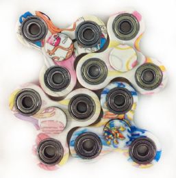 24 Wholesale Wholesale Assorted Graphic Print Fidget Spinners