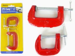 96 Pieces 2pc G-Clamps 1'+2" Long - Clamps