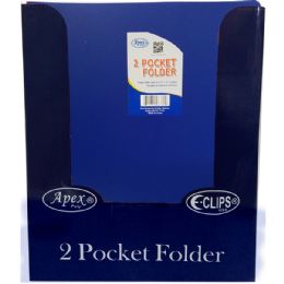 48 Pieces Navy Plastic 2 Pocket Folders - 9.5" X 11.5" - Folders and Report Covers