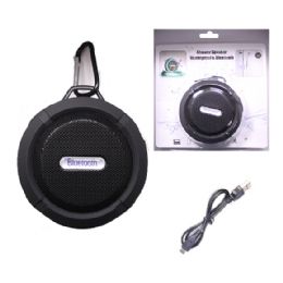 12 Pieces Waterproof Bluetooth Shower Speaker In Black - Speakers and Microphones