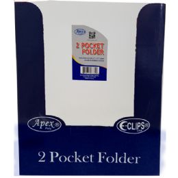 48 Pieces White Plastic 2 Pocket Folders - Folders and Report Covers