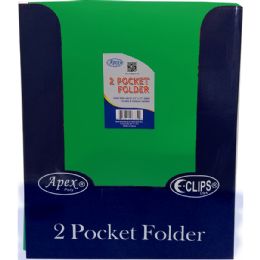 48 Pieces Green Plastic 2 Pocket Folders - 9.5" X 11.5" - Folders and Report Covers